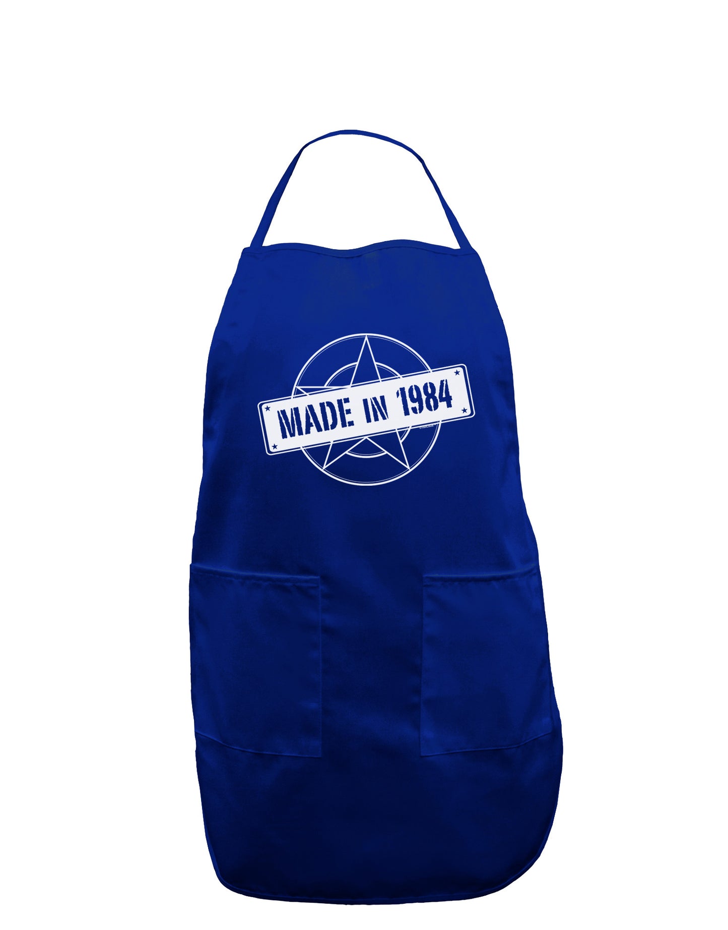 Made In Birth Year 1984 Dark Adult Apron-Bib Apron-TooLoud-Royal Blue-One-Size-Davson Sales