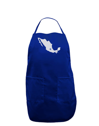 Mexico - Mexico City Star Dark Adult Apron-Bib Apron-TooLoud-Royal Blue-One-Size-Davson Sales