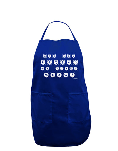 Are You Kitten Me Right Meow Cats Dark Adult Apron-Bib Apron-TooLoud-Royal Blue-One-Size-Davson Sales