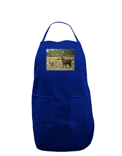 Standing Llamas Dark Adult Apron by TooLoud-Bib Apron-TooLoud-Royal Blue-One-Size-Davson Sales