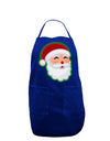 Cute Santa Claus Face Faux Applique Dark Adult Apron-Bib Apron-TooLoud-Royal Blue-One-Size-Davson Sales