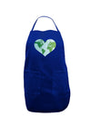 TooLoud World Globe Heart Dark Adult Apron-Bib Apron-TooLoud-Royal Blue-One-Size-Davson Sales