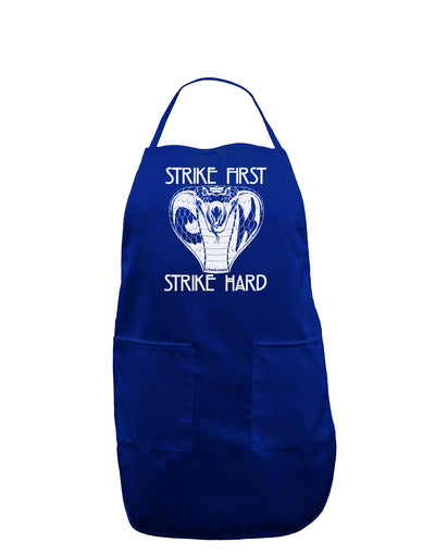 Strike First Strike Hard Cobra Adult Apron-Bib Apron-TooLoud-Royal Blue-One-Size-Davson Sales