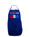 I Love Heart the USA Dark Adult Apron-Bib Apron-TooLoud-Royal Blue-One-Size-Davson Sales