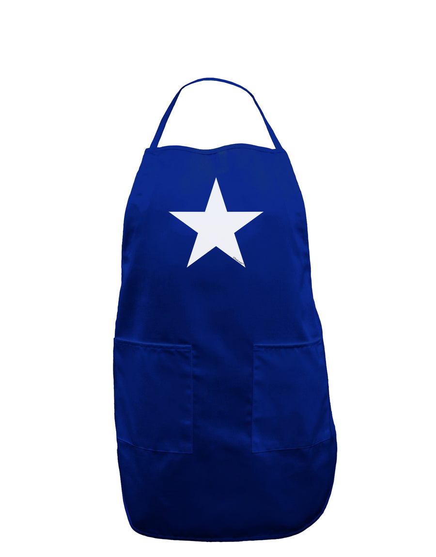 White Star Dark Adult Apron-Bib Apron-TooLoud-Black-One-Size-Davson Sales