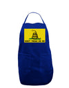 Classic Gadsden Flag Don't Tread On Me Dark Adult Apron-Bib Apron-TooLoud-Royal Blue-One-Size-Davson Sales