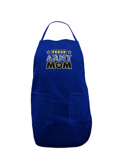 Proud Army Mom Dark Adult Apron-Bib Apron-TooLoud-Royal Blue-One-Size-Davson Sales