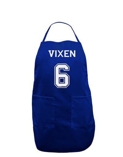 Reindeer Jersey - Vixen 6 Dark Adult Apron-Bib Apron-TooLoud-Royal Blue-One-Size-Davson Sales