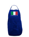 Italian Flag - Italy Text Dark Adult Apron by TooLoud-Bib Apron-TooLoud-Royal Blue-One-Size-Davson Sales