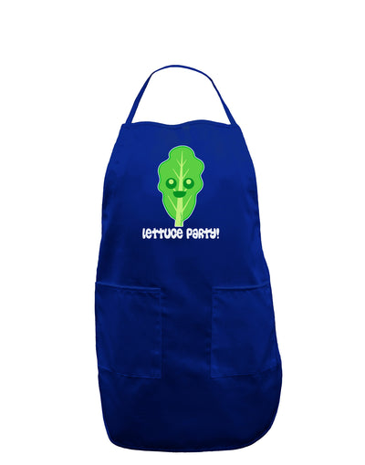 Cute Lettuce - Lettuce Party Dark Adult Apron by TooLoud-Bib Apron-TooLoud-Royal Blue-One-Size-Davson Sales