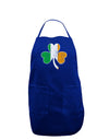 Irish Flag - Shamrock Distressed Dark Adult Apron by TooLoud-Bib Apron-TooLoud-Royal Blue-One-Size-Davson Sales