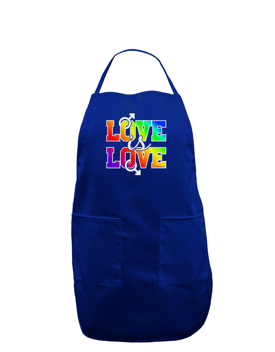 Love Is Love Gay Pride Dark Adult Apron-Bib Apron-TooLoud-Black-One-Size-Davson Sales