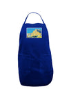 Colorado Snowy Mtns WaterColor Dark Adult Apron-Bib Apron-TooLoud-Royal Blue-One-Size-Davson Sales