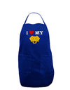 I Heart My - Cute Yellow Labrador Retriever Dog Dark Adult Apron by TooLoud-Bib Apron-TooLoud-Royal Blue-One-Size-Davson Sales