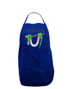 Anaconda Design Green Text Dark Adult Apron-Bib Apron-TooLoud-Royal Blue-One-Size-Davson Sales