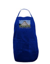 Mexico - Mayan Temple Cut-out Dark Adult Apron-Bib Apron-TooLoud-Royal Blue-One-Size-Davson Sales