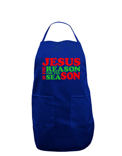 Jesus is the Reason for the Season Christmas Dark Adult Apron-Bib Apron-TooLoud-Royal Blue-One-Size-Davson Sales