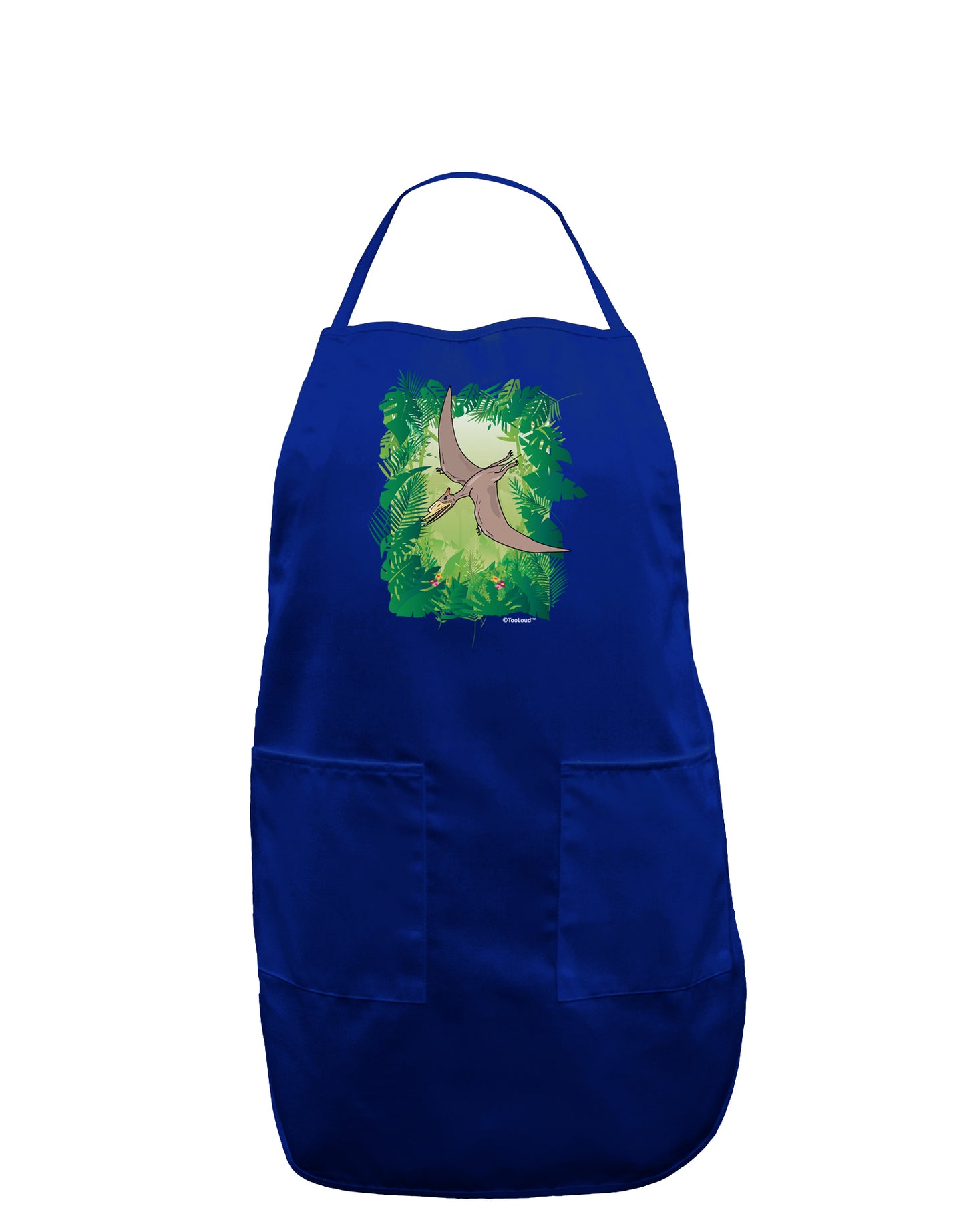 Pterosaurs - Without Name Dark Adult Apron by TooLoud-Bib Apron-TooLoud-Royal Blue-One-Size-Davson Sales