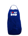 I Heart My Dad Dark Adult Apron by TooLoud-Bib Apron-TooLoud-Royal Blue-One-Size-Davson Sales