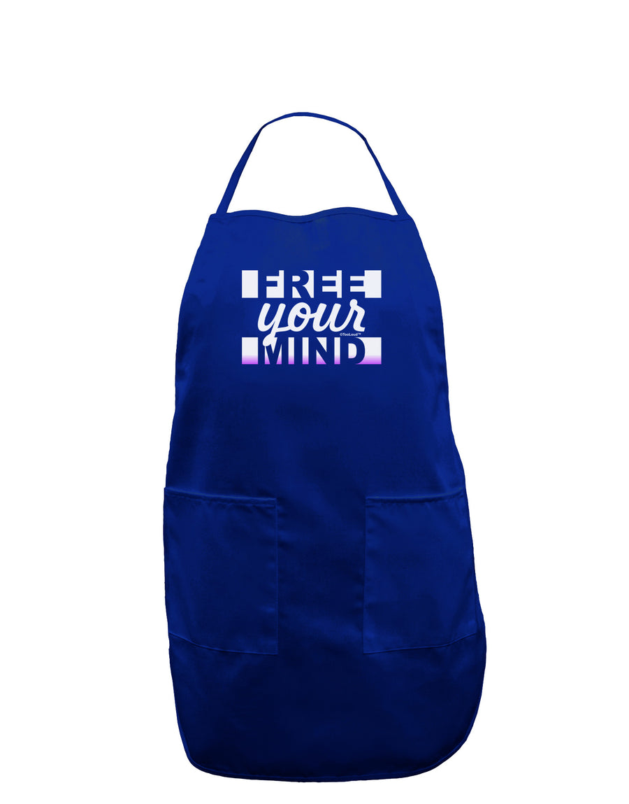 Free Your Mind Text Dark Adult Apron-Bib Apron-TooLoud-Black-One-Size-Davson Sales