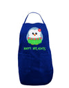 Happy Huladays Christmas Penguin - Red and Green Dark Adult Apron-Bib Apron-TooLoud-Royal Blue-One-Size-Davson Sales