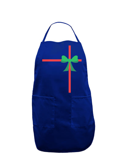 Christmas Present Gift Dark Adult Apron-Bib Apron-TooLoud-Royal Blue-One-Size-Davson Sales