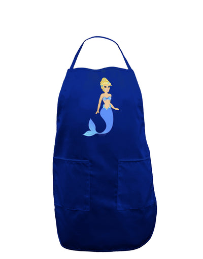 Mermaid Design - Blue Dark Adult Apron-Bib Apron-TooLoud-Royal Blue-One-Size-Davson Sales