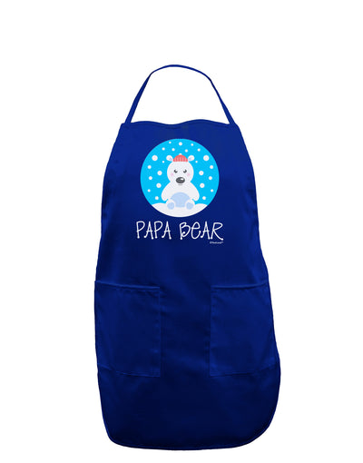 Matching Polar Bear Family - Papa Bear Dark Adult Apron by TooLoud-Bib Apron-TooLoud-Royal Blue-One-Size-Davson Sales