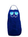 Kyu-T Face - Snaggle Cool Sunglasses Dark Adult Apron-Bib Apron-TooLoud-Royal Blue-One-Size-Davson Sales