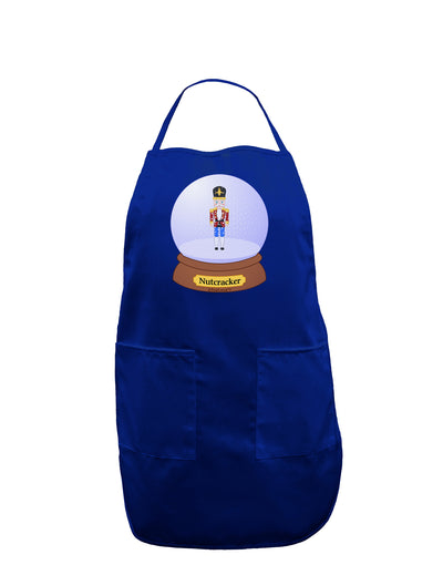 Nutcracker Snow Globe - Red Gold Black Dark Adult Apron by TooLoud-Bib Apron-TooLoud-Royal Blue-One-Size-Davson Sales