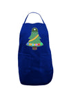 Christmas Tree Armed Design Dark Adult Apron-Bib Apron-TooLoud-Royal Blue-One-Size-Davson Sales