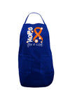 Hope for a Cure - Orange Ribbon Leukemia - Flowers Dark Adult Apron-Bib Apron-TooLoud-Royal Blue-One-Size-Davson Sales