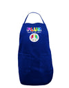 PLUR Rainbow Dark Adult Apron-Bib Apron-TooLoud-Royal Blue-One-Size-Davson Sales