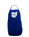 Ohio - United States Shape Dark Adult Apron by TooLoud-Bib Apron-TooLoud-Royal Blue-One-Size-Davson Sales