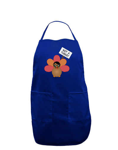 Thanksgiving Turkey in Disguise Dark Adult Apron by TooLoud-Bib Apron-TooLoud-Royal Blue-One-Size-Davson Sales