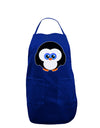 Cute Penguin Christmas Dark Adult Apron-Bib Apron-TooLoud-Royal Blue-One-Size-Davson Sales