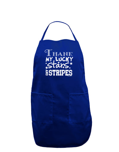 Thank My Lucky Stars and Stripes Dark Adult Apron by TooLoud-Bib Apron-TooLoud-Royal Blue-One-Size-Davson Sales