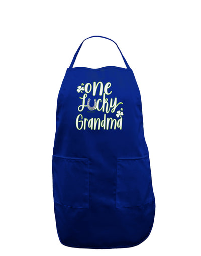 One Lucky Grandma Shamrock Adult Apron-Bib Apron-TooLoud-Royal Blue-One-Size-Davson Sales