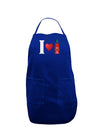 I Heart Sriracha Design Dark Adult Apron by TooLoud-Bib Apron-TooLoud-Royal Blue-One-Size-Davson Sales