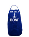 I'm on a BOAT Dark Adult Apron-Bib Apron-TooLoud-Royal Blue-One-Size-Davson Sales