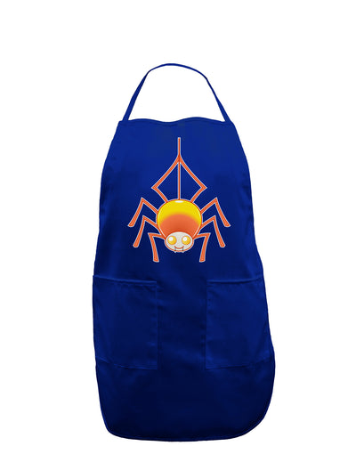 Cute Candy Corn Spider - Halloween Dark Adult Apron-Bib Apron-TooLoud-Royal Blue-One-Size-Davson Sales