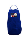 Patriotic USA Flag with Bald Eagle Dark Adult Apron by TooLoud-Bib Apron-TooLoud-Royal Blue-One-Size-Davson Sales