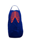 Human Red Skeleton Bones Ribcage Dark Adult Apron-Bib Apron-TooLoud-Royal Blue-One-Size-Davson Sales