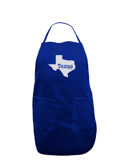 Texas - United States Shape Dark Adult Apron by TooLoud-Bib Apron-TooLoud-Royal Blue-One-Size-Davson Sales