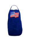 Patriotic Waving USA American Flag Dark Adult Apron-Bib Apron-TooLoud-Royal Blue-One-Size-Davson Sales