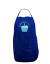 Birthday Boy - Candle Cupcake Dark Adult Apron by TooLoud-Bib Apron-TooLoud-Royal Blue-One-Size-Davson Sales