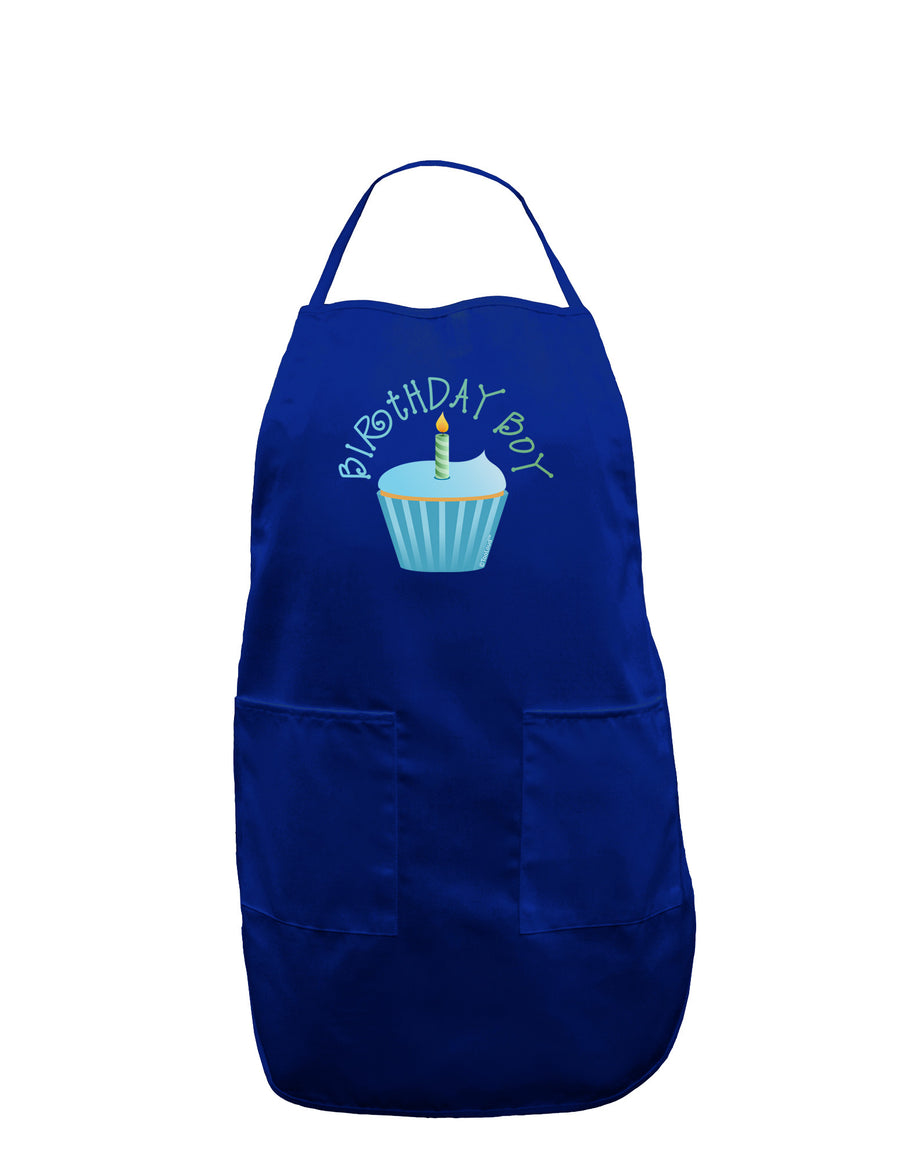 Birthday Boy - Candle Cupcake Dark Adult Apron by TooLoud-Bib Apron-TooLoud-Black-One-Size-Davson Sales