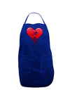 Crumbling Broken Heart Dark Adult Apron by-Bib Apron-TooLoud-Royal Blue-One-Size-Davson Sales