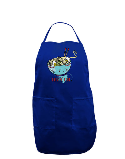 TooLoud Matching Lovin You Blue Pho Bowl Dark Dark Adult Apron-Bib Apron-TooLoud-Royal Blue-One-Size-Davson Sales