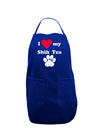 I Heart My Shih Tzu Dark Adult Apron by TooLoud-Bib Apron-TooLoud-Royal Blue-One-Size-Davson Sales